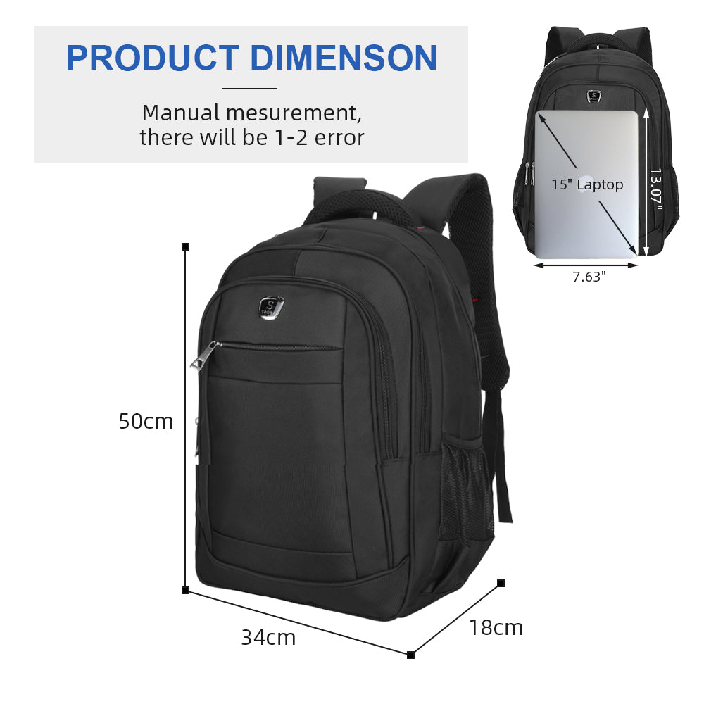 40L Men/Women Laptop Backpack Large Waterproof Travel Hiking Rucksack School Bag