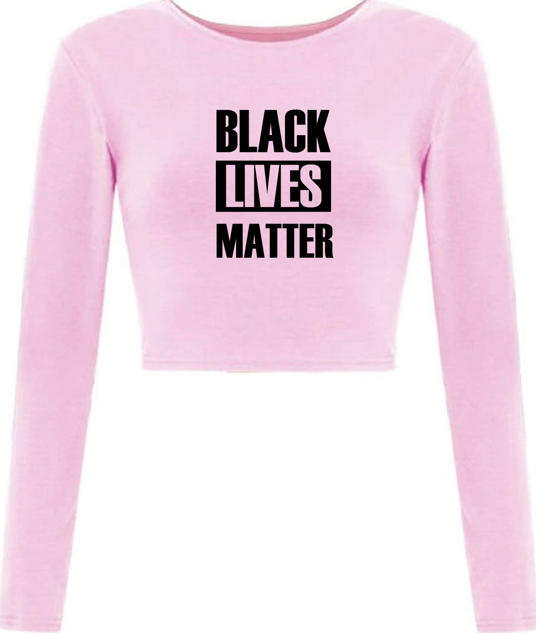 Black lives matter crop top crop-tops crop tops for adults support equality racial equality say no to discrimination racism ladies womens