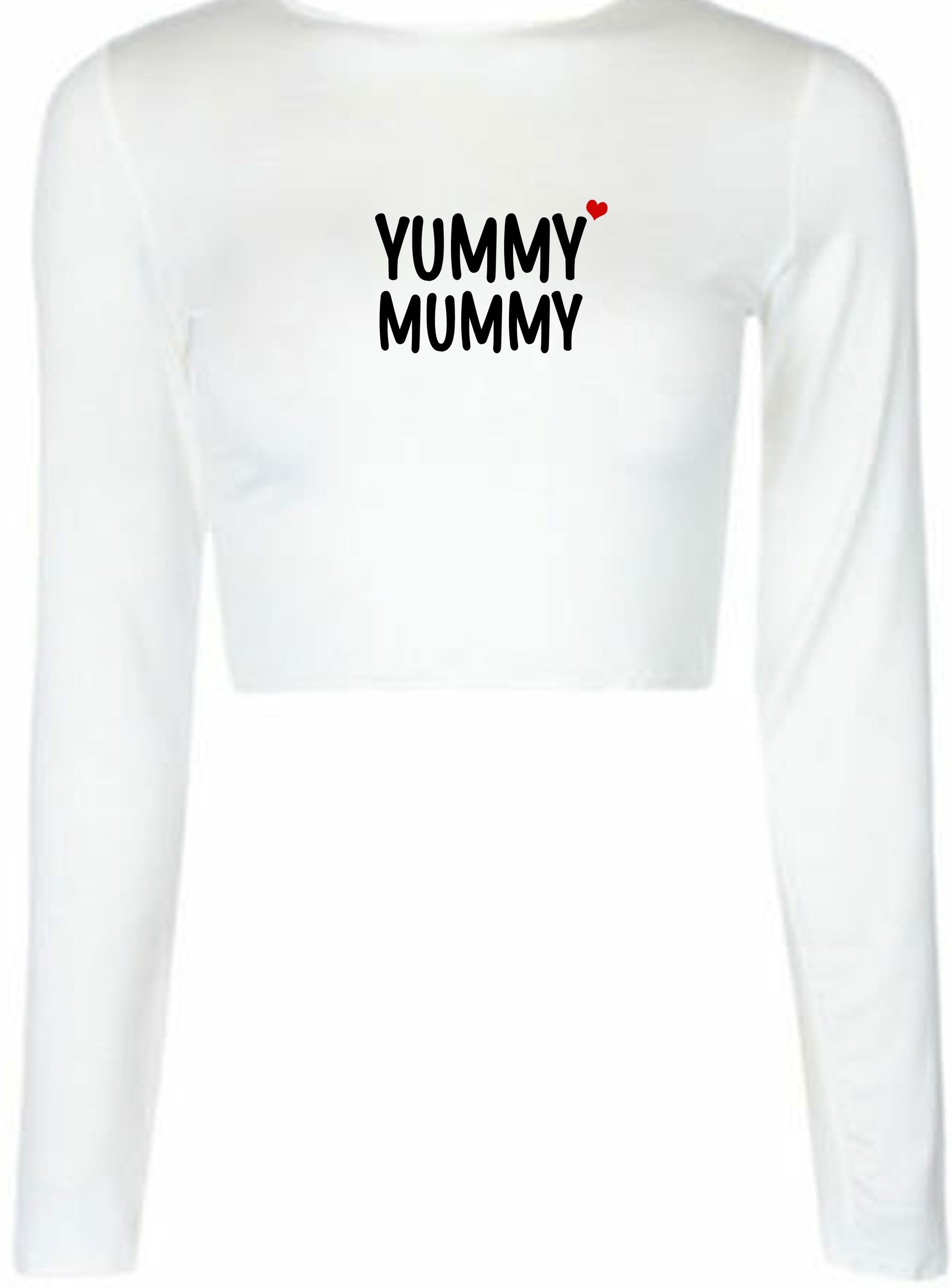 Yummy mummy crop tops crop-top croptop funny birthday gift for mother's day mama mom christmas present cute mommy grandmother