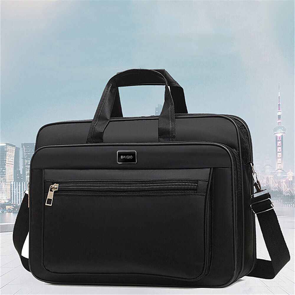 Men Shoulder Messenger Bag Waterproof Travel Business Work Laptop Bag Briefcase