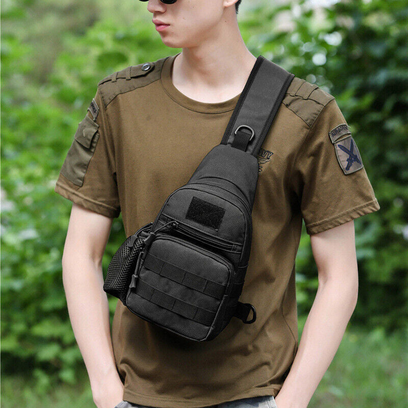 Men Small Chest Bag Pack Travel Sport Shoulder Sling Backpack Cross Body Outdoor