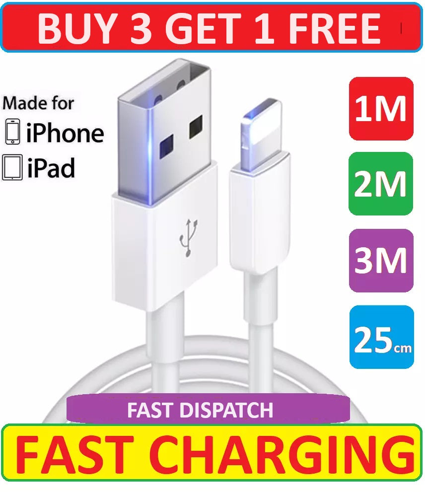 USB iPhone Charger Fast For Apple Long Cable USB Lead 6 7 8 X XS XR 11 12 13 Pro