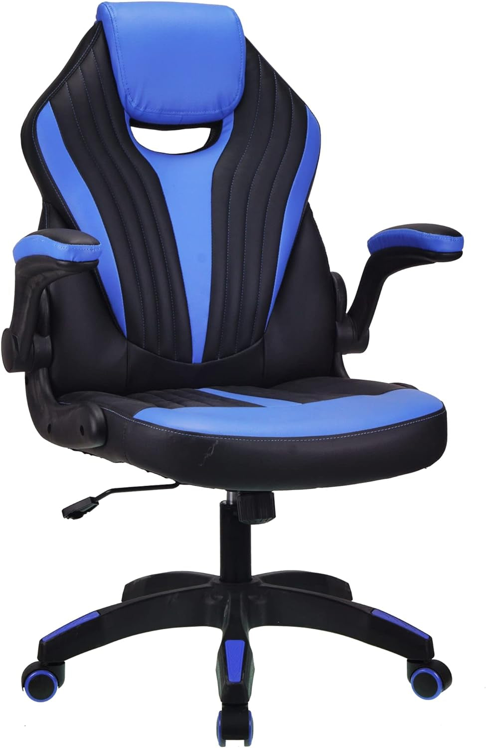 .Gaming chair Office chair Swivel chair Computer chair Work chair Desk chair Ergonomic Chair Racing chair Leather chair PC gaming chair (Blue)