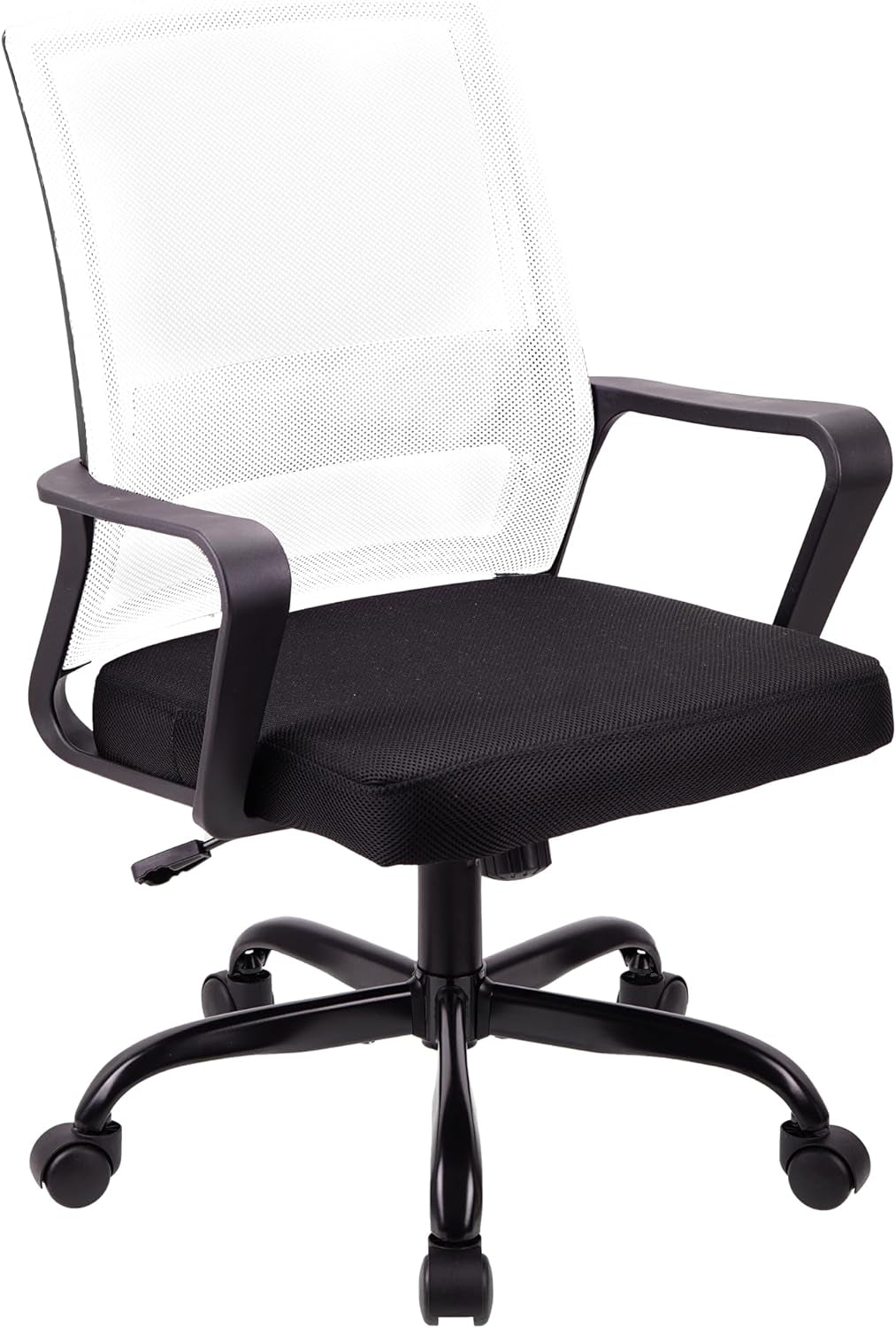 . Adjustable Office Chair Ergonomic Mesh Swivel Chair Office Chair Desk Chair Lumbar Support Height Adjustable 360°Swivel Rocking Function Mesh Back Seat for Home Office(Black)