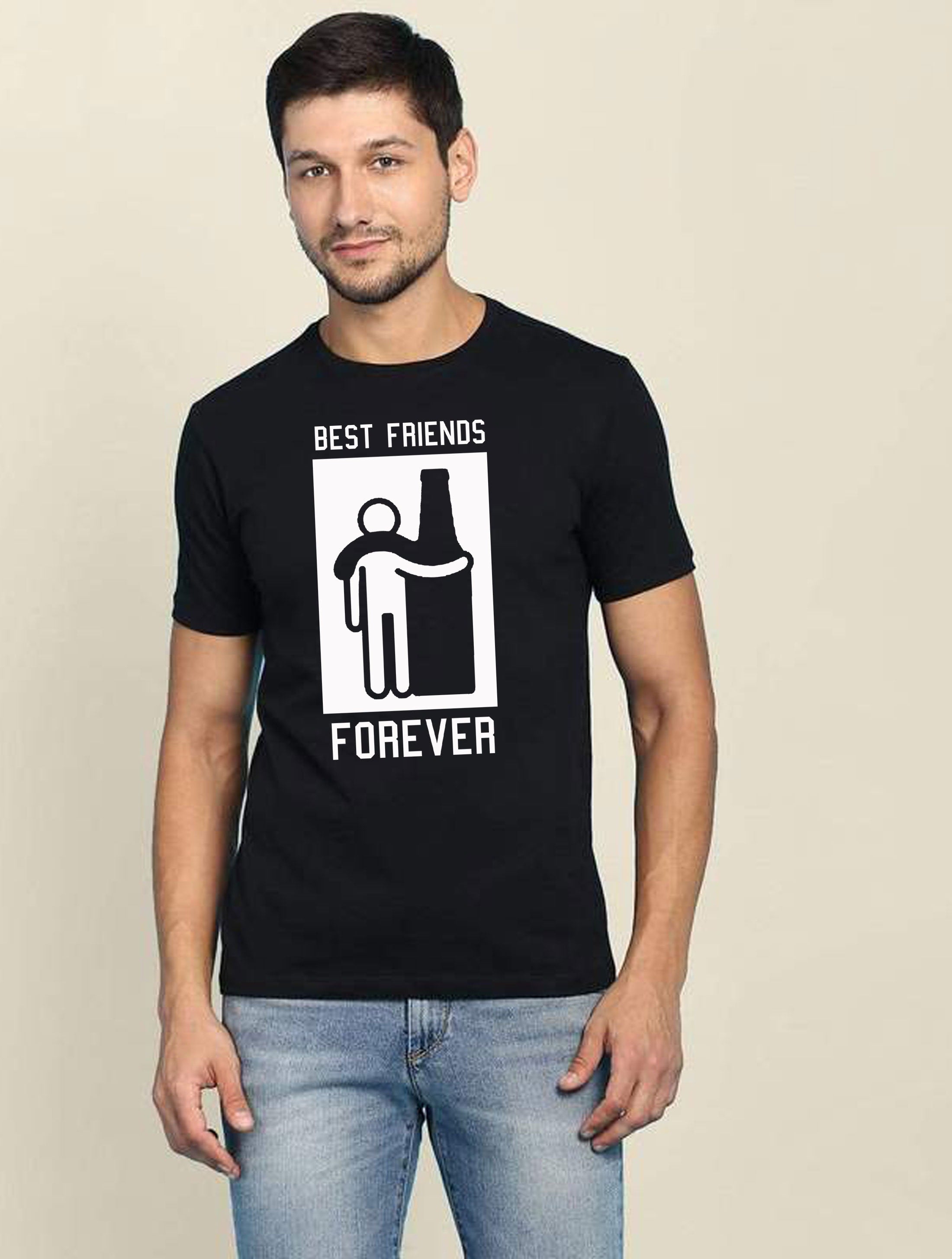 Best Friends Forever T-shirt T shirt Tshirt Tee Shirt Friendship Day Top Wine Vodka Whisky Lover Gift for Father Uncle Aun Joke Humor