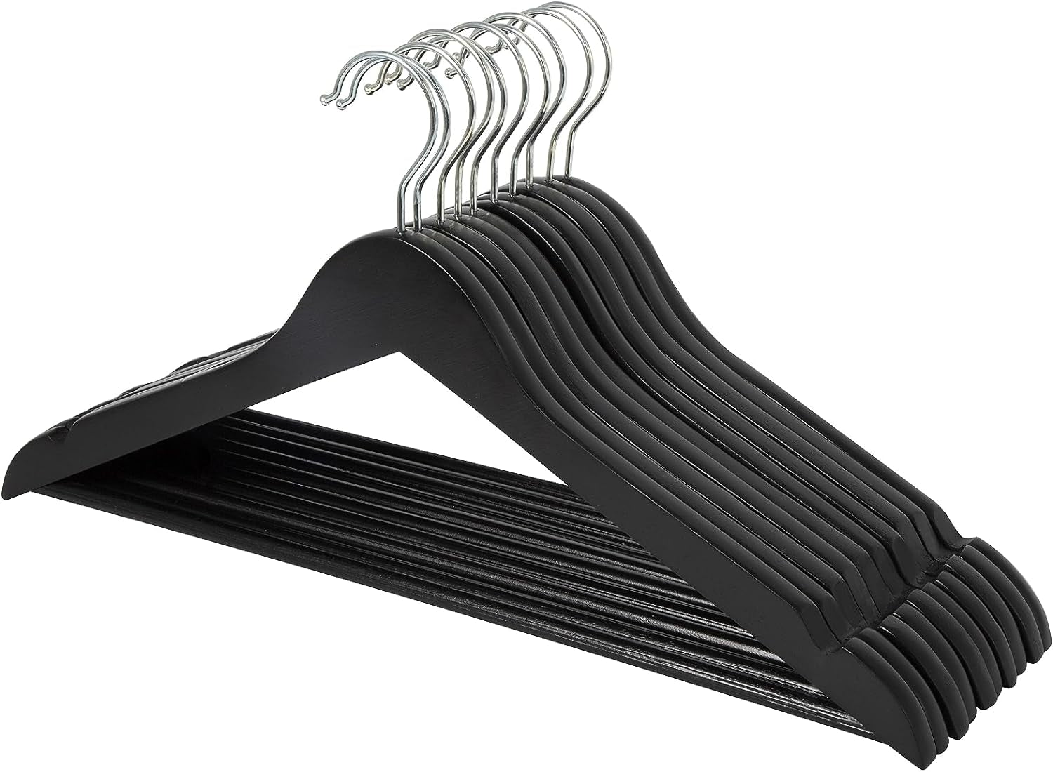 Wood Suit Clothes Hangers, 10-Pack, 44 cm, Natural