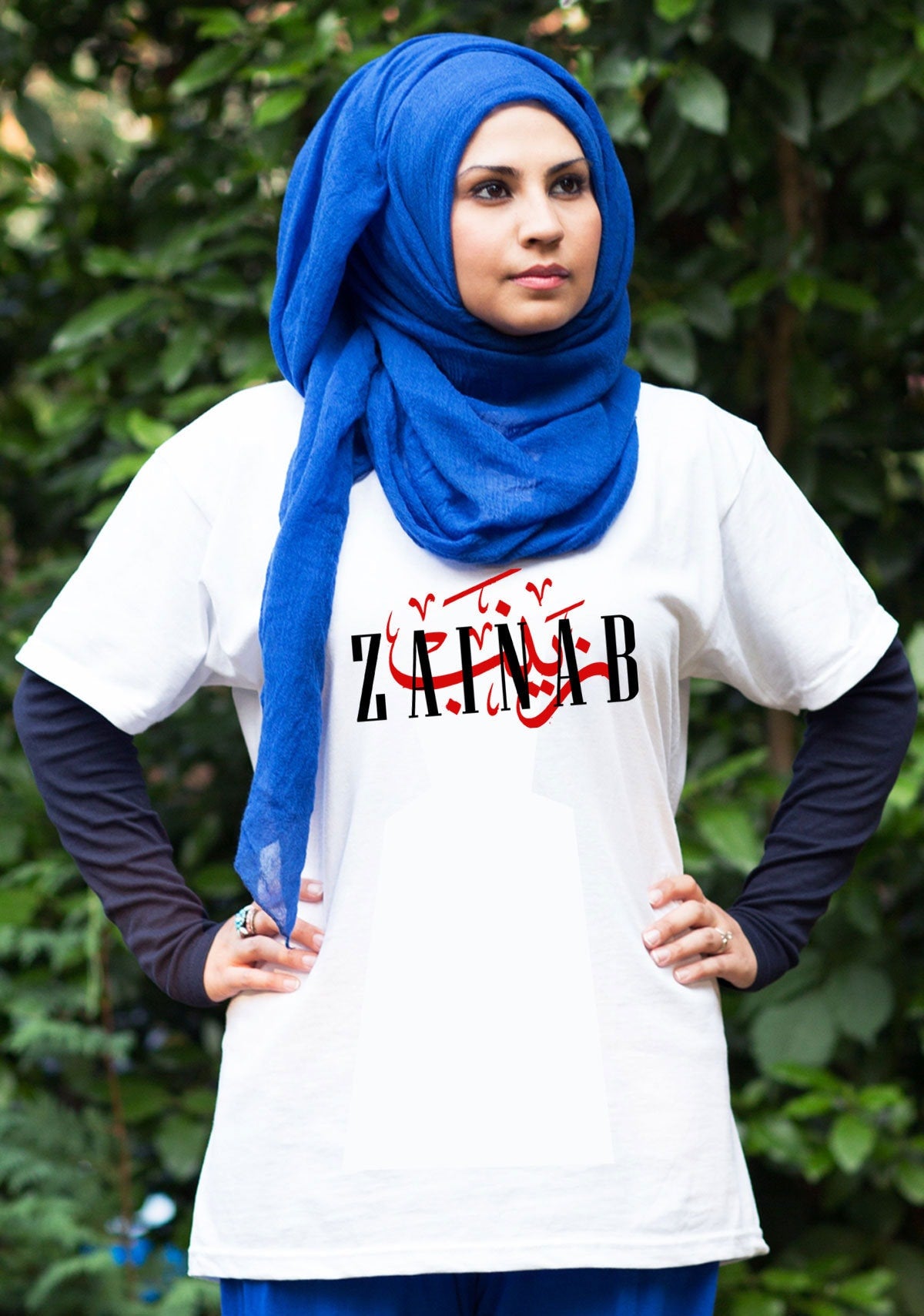 Arabic & English Name T-shirt T shirt Tshirt Tee Shirt Personalized customized Gift Birthday Womens Unisex Eid Present Calligraphy Arabic