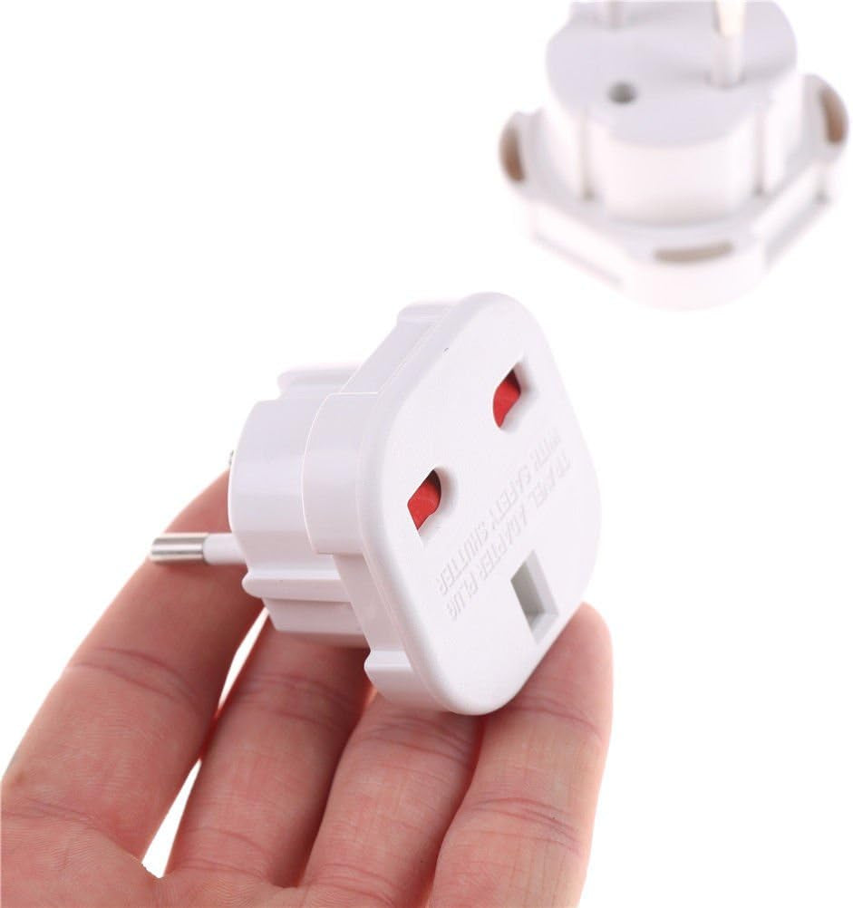 Travel Adapter Plug (UK TO EU, White)