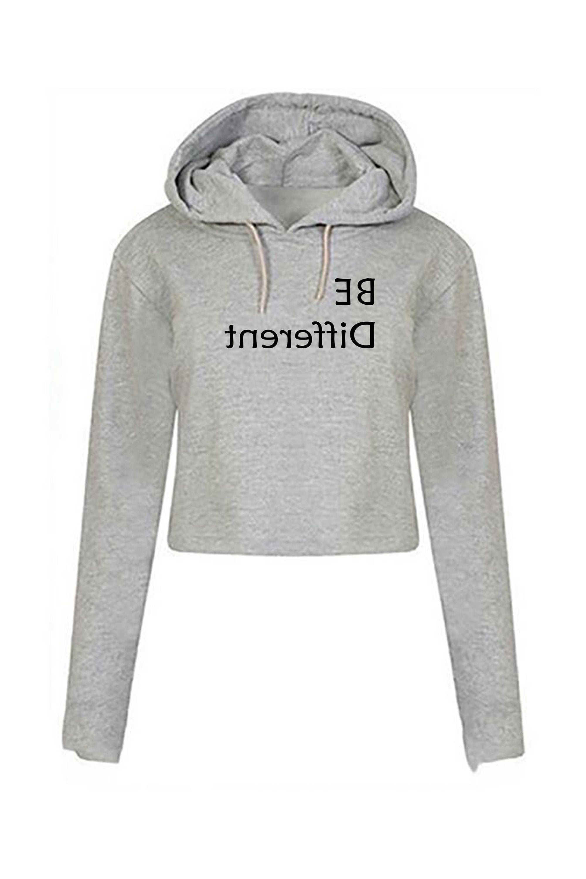 Be different funny crop top crop-tops hoodie hoody hood hooded rude sarcastic mens womens ladies inspirational birthday gift xmas top