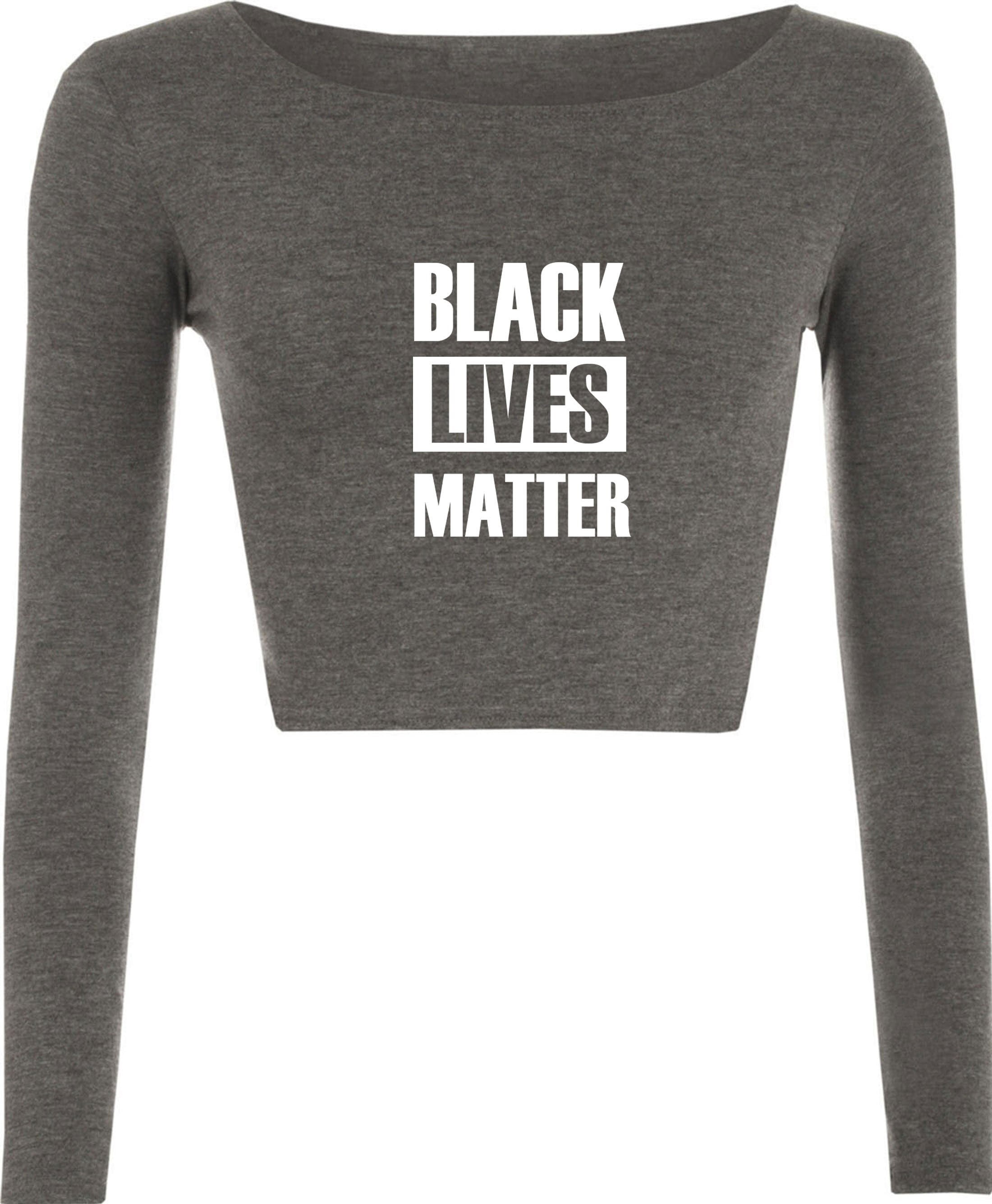 Black lives matter crop top crop-tops crop tops for adults support equality racial equality say no to discrimination racism ladies womens