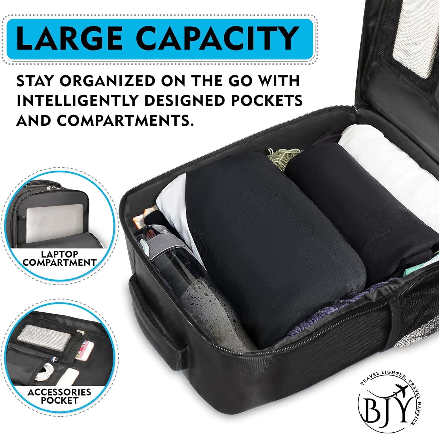 The Perfect Carry-On Hand Luggage Cabin Bag for Stress-Free Travel 20L, Black