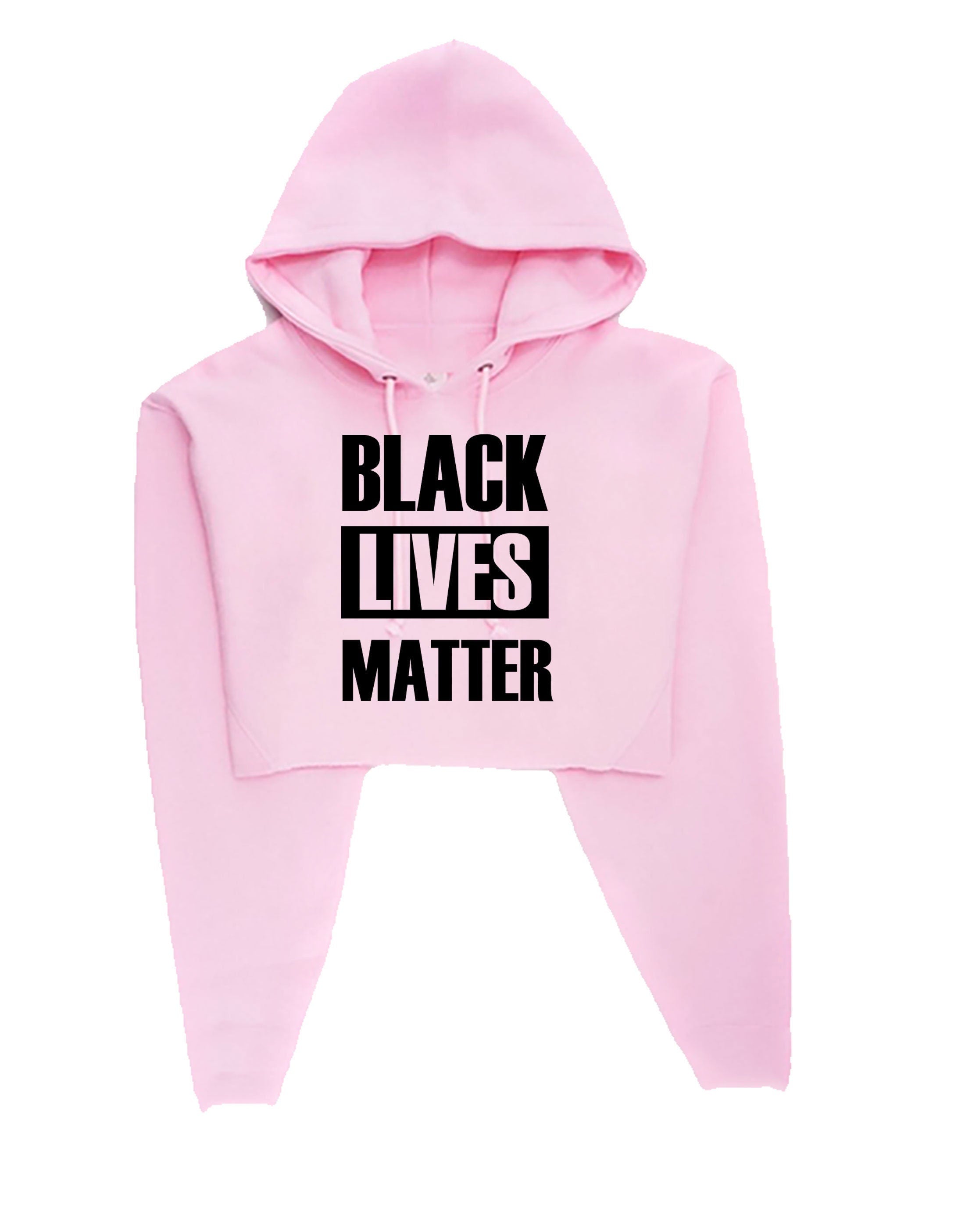 Black lives matter crop top crop-tops crop tops hoodie hood support equality racial equality say no to discrimination racism ladies womens