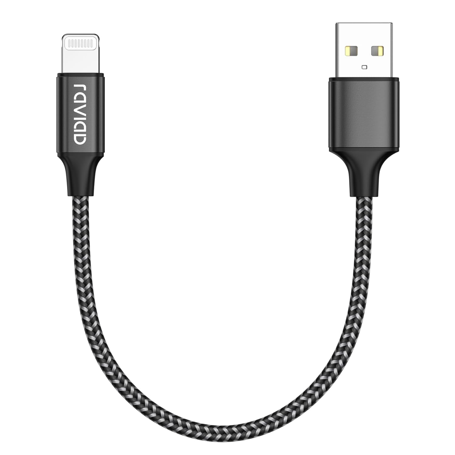 iPhone Cable Short [1FT/30CM, MFi Certified] Nylon Braided iPhone Charger Cable USB Fast Charging Lightning Cable for iPhone 13 12 11 Pro Max X XS XR 10 8 8 7 Plus 6 6s 5s 5 SE 2020 - Black