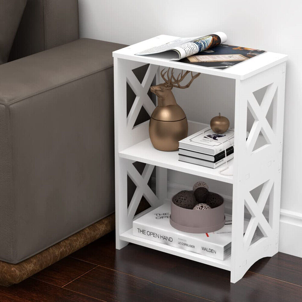 Bedside Table Drawer Cabinet Small Side End Table Nightstand Storage Shelf NEW