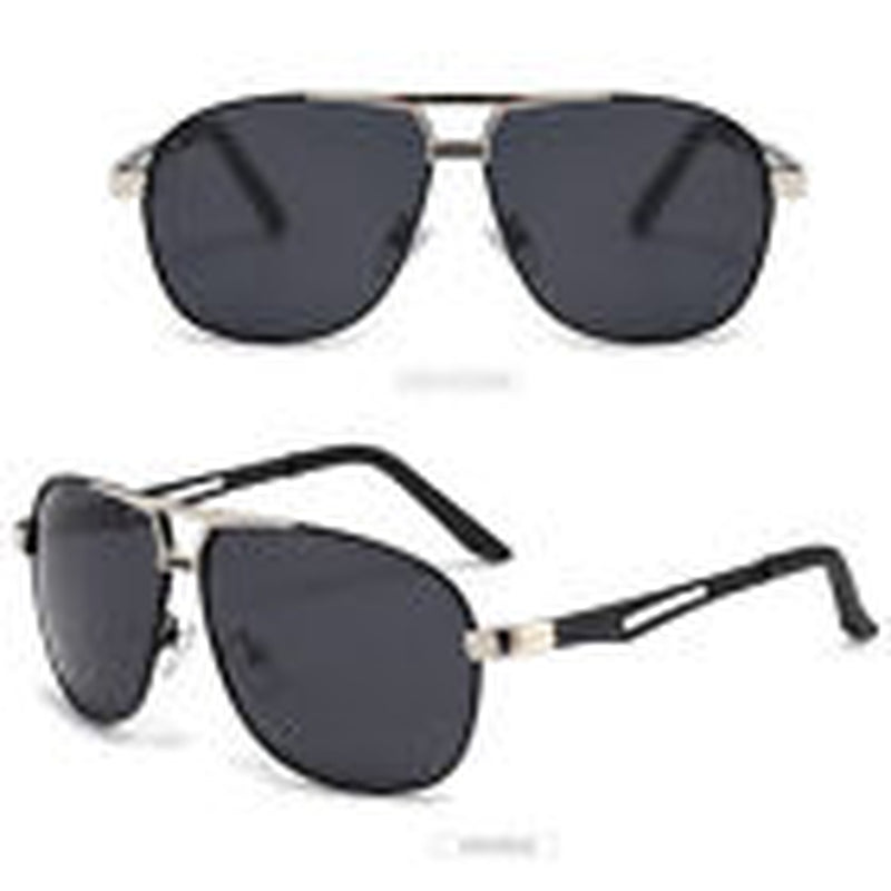 Mens Polarized Sunglasses Classic Black Pilot Style Sun Glasses UV400 Protection