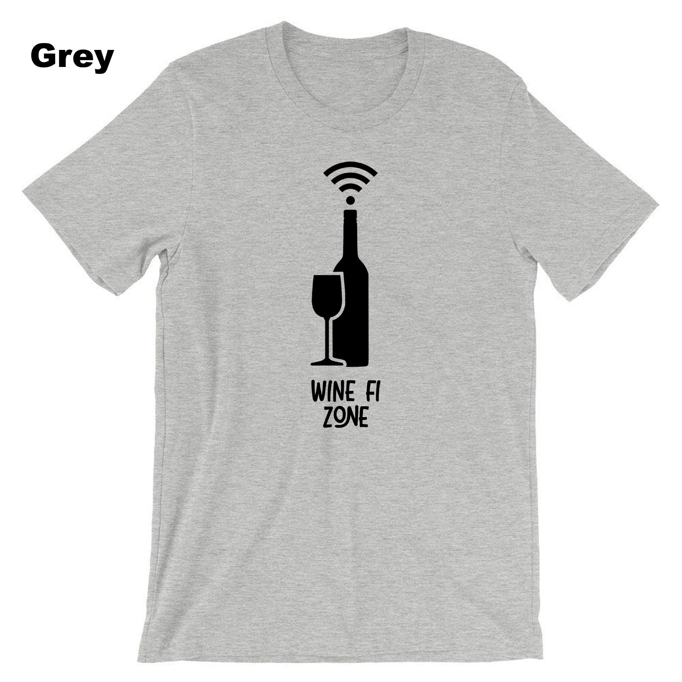 Wine Fi Zone Funny Mens Drunk T-shirt Tshirt T shirt Tee Shirt Unisex gift for Winw Lovers Birthday Xmas Present Womens Ladies Top Joke