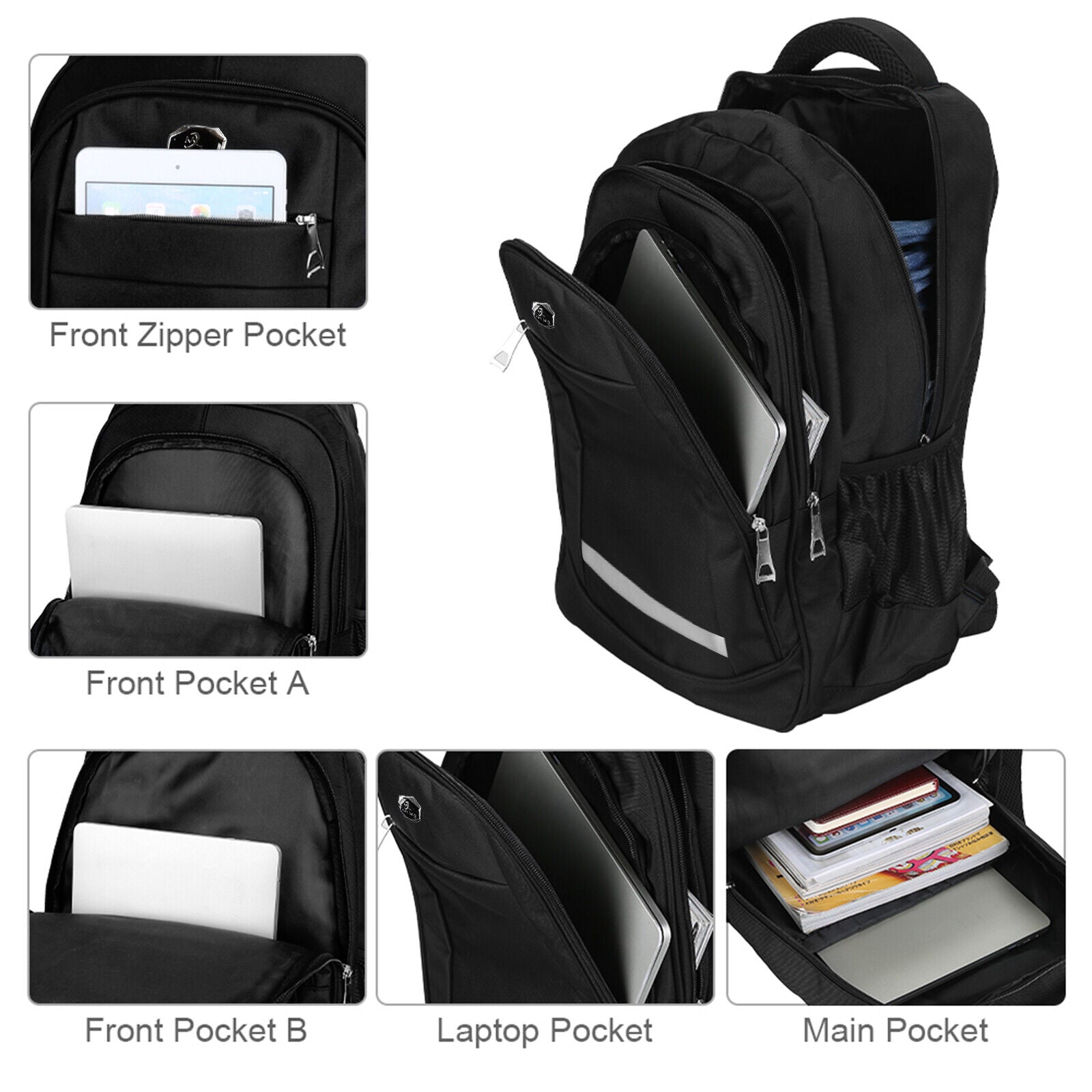 Men Women Laptop Backpack Waterproof 40L Large Rucksack Travel School Bag