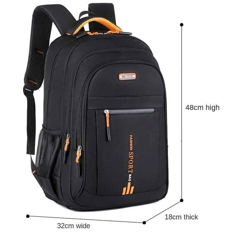 40L Backpack Oxford Waterproof Large Travel Rucksack School Shoulder Bag