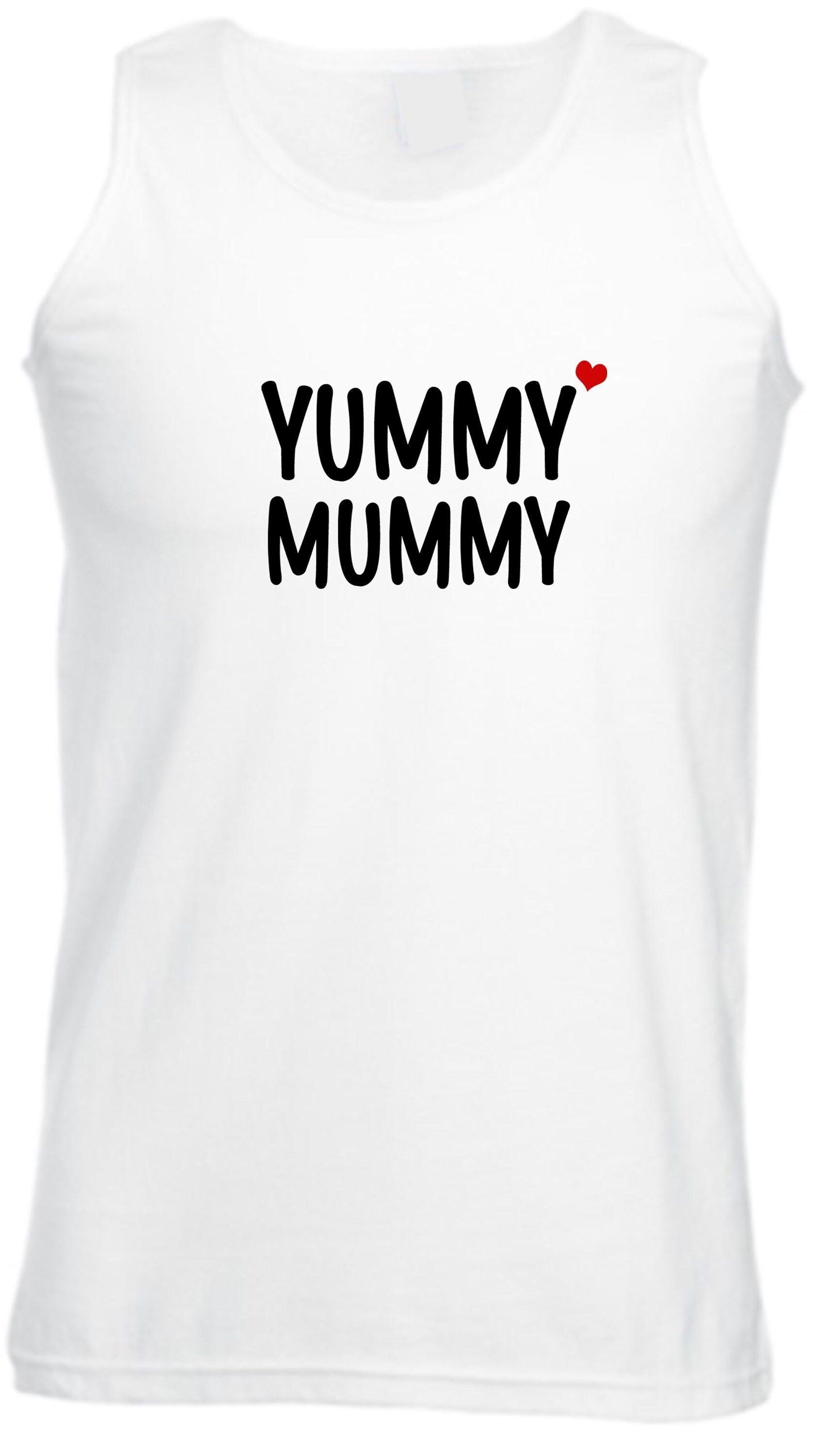 Yummy mummy vest vests top tank gym workout exercise funny birthday gift for mother's day mama mom christmas present cute mommy grandmother