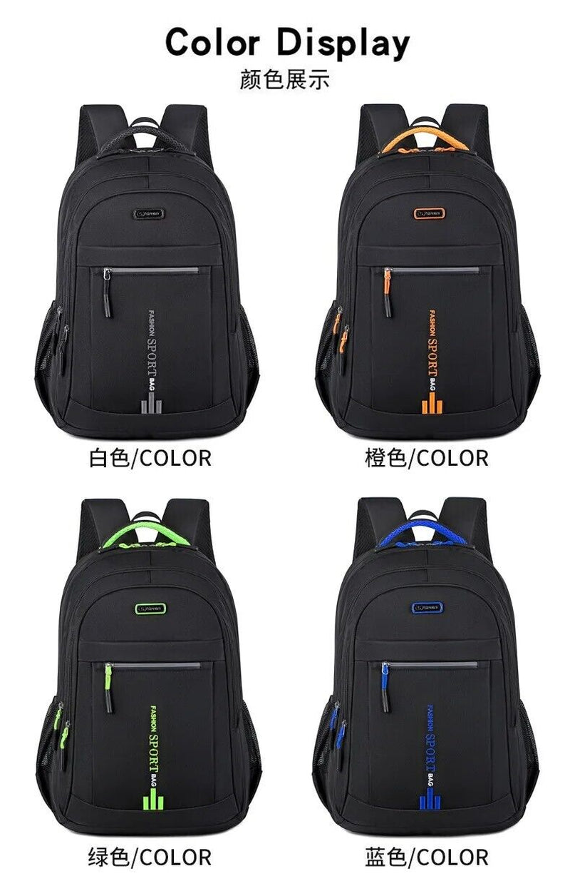 40L Backpack Oxford Waterproof Large Travel Rucksack School Shoulder Bag