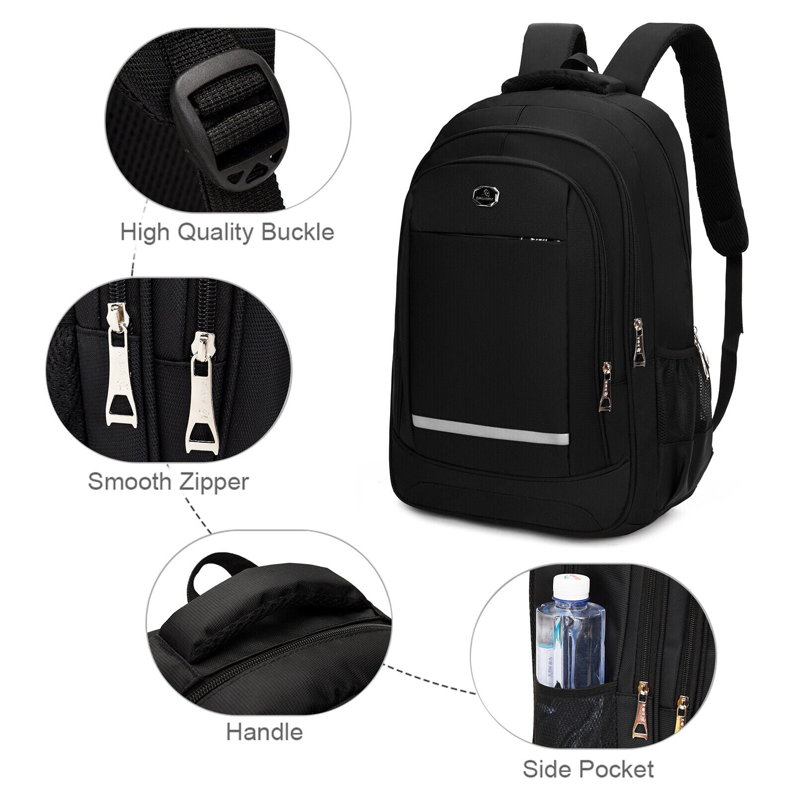 Men Women Laptop Backpack Waterproof 40L Large Rucksack Travel School Bag