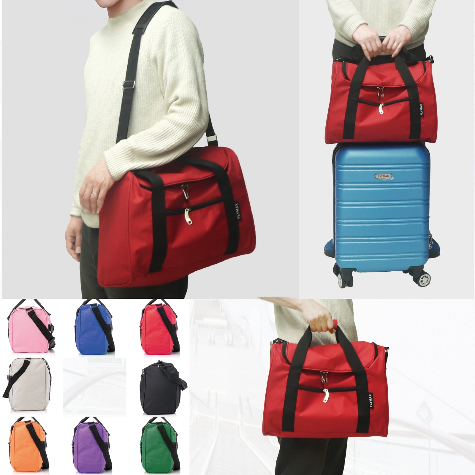 40x20x25 Ryanair Cabin Bag Carry onboard Hand Luggage Flight Bag UnderSeat Duffel Bag Holdall Bag