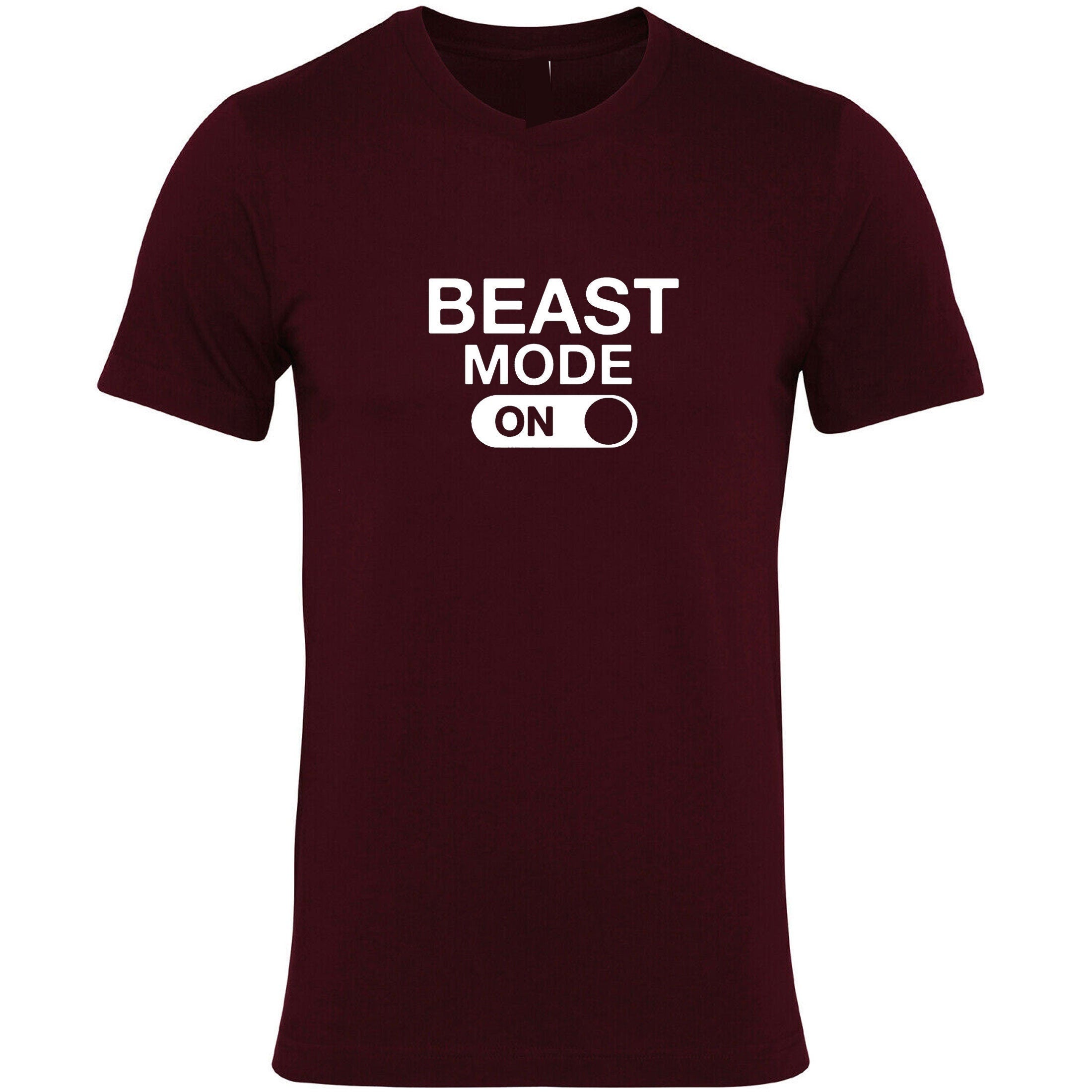 Beast mode on t shirt tshirt t-shirt tee shirt mens funny gym no pain no gain cardio training muscle motivation mma boxing top