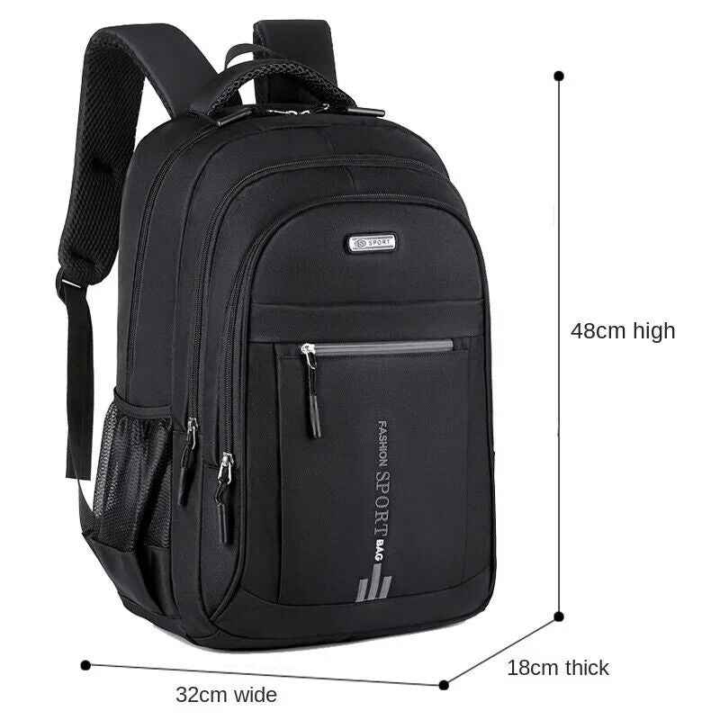 40L Backpack Oxford Waterproof Large Travel Rucksack School Shoulder Bag