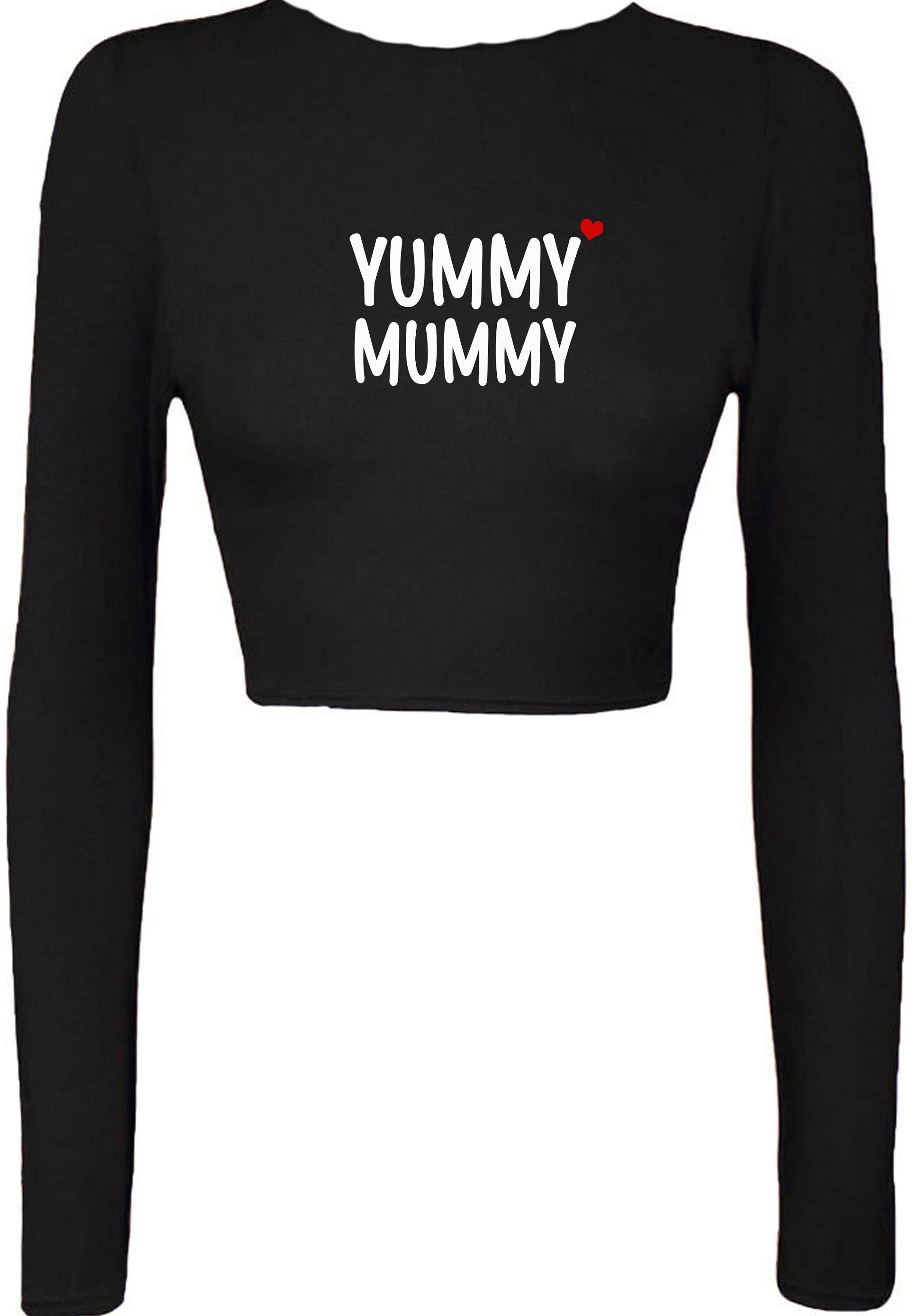 Yummy mummy crop tops crop-top croptop funny birthday gift for mother's day mama mom christmas present cute mommy grandmother