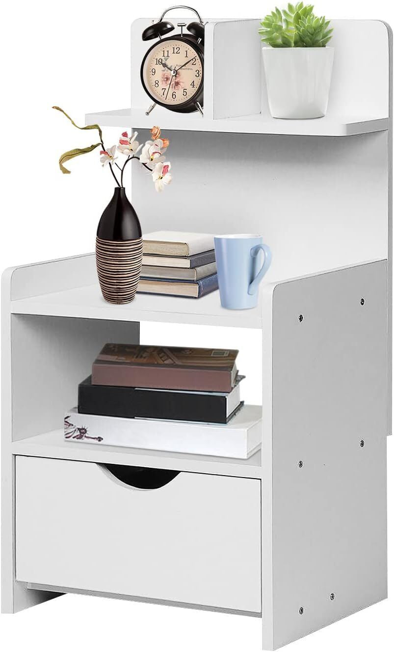 Modern Bedside Table Drawer Cabinet Bedroom Furniture Storage Nightstand UK