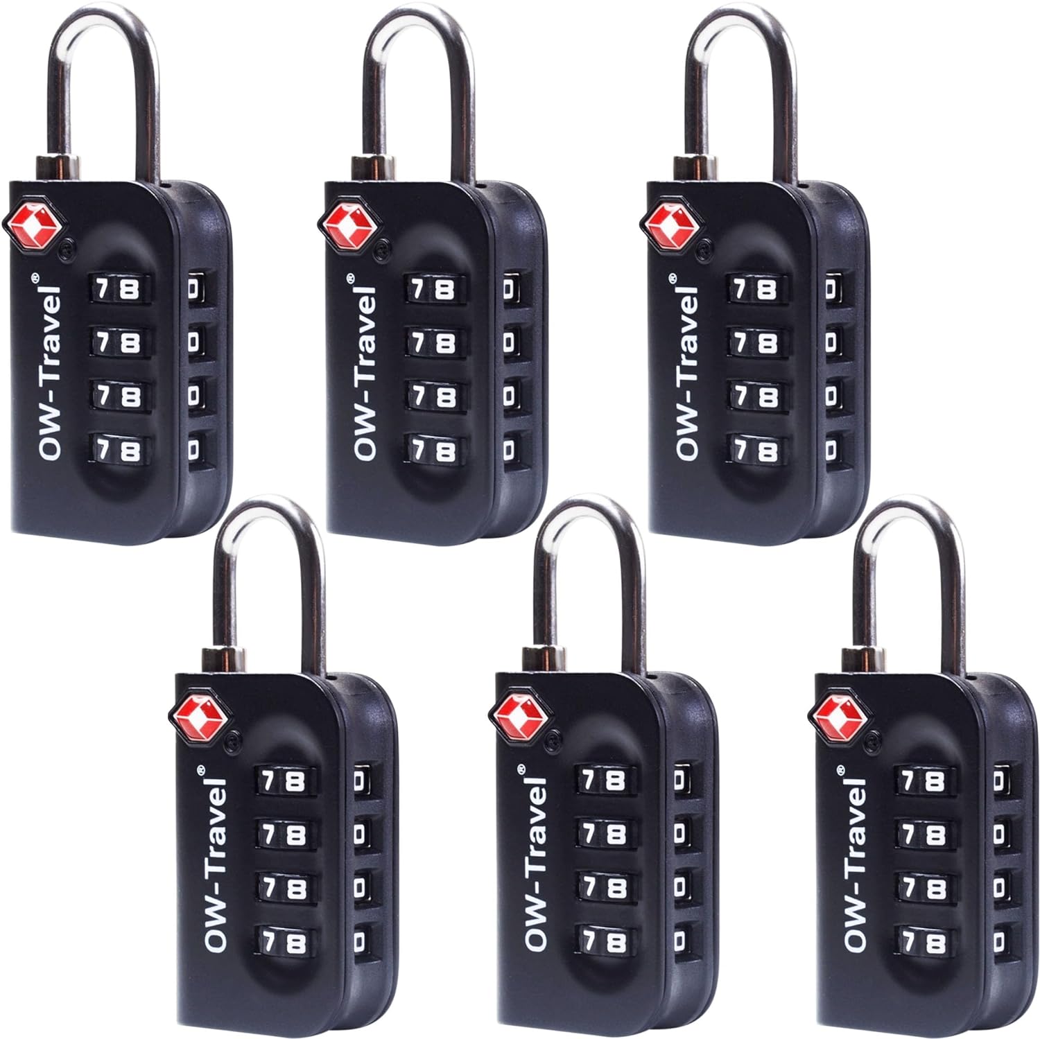 Luggage Locks TSA Approved (1 Pack Silver) 4 Digit Suitcase Padlocks. TSA Locks Approved Security Backpack Padlock Suitcase, Case Locks, Combination Lock Luggage Bag, Gym Locker Padlocks