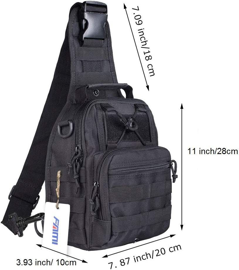 Mens Sling Backpack Molle Tactical Military Outdoor Travel Shoulder Chest Bag