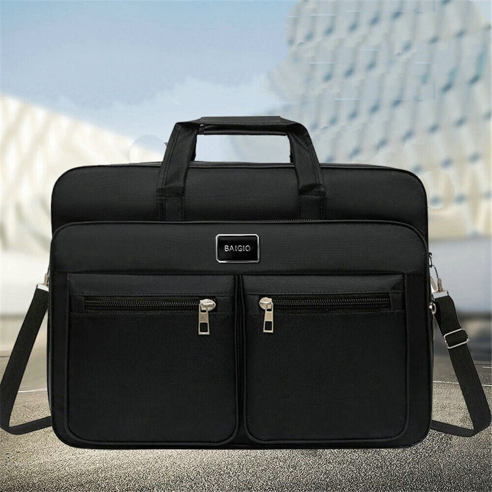 Men Shoulder Messenger Bag Waterproof Travel Business Work Laptop Bag Briefcase