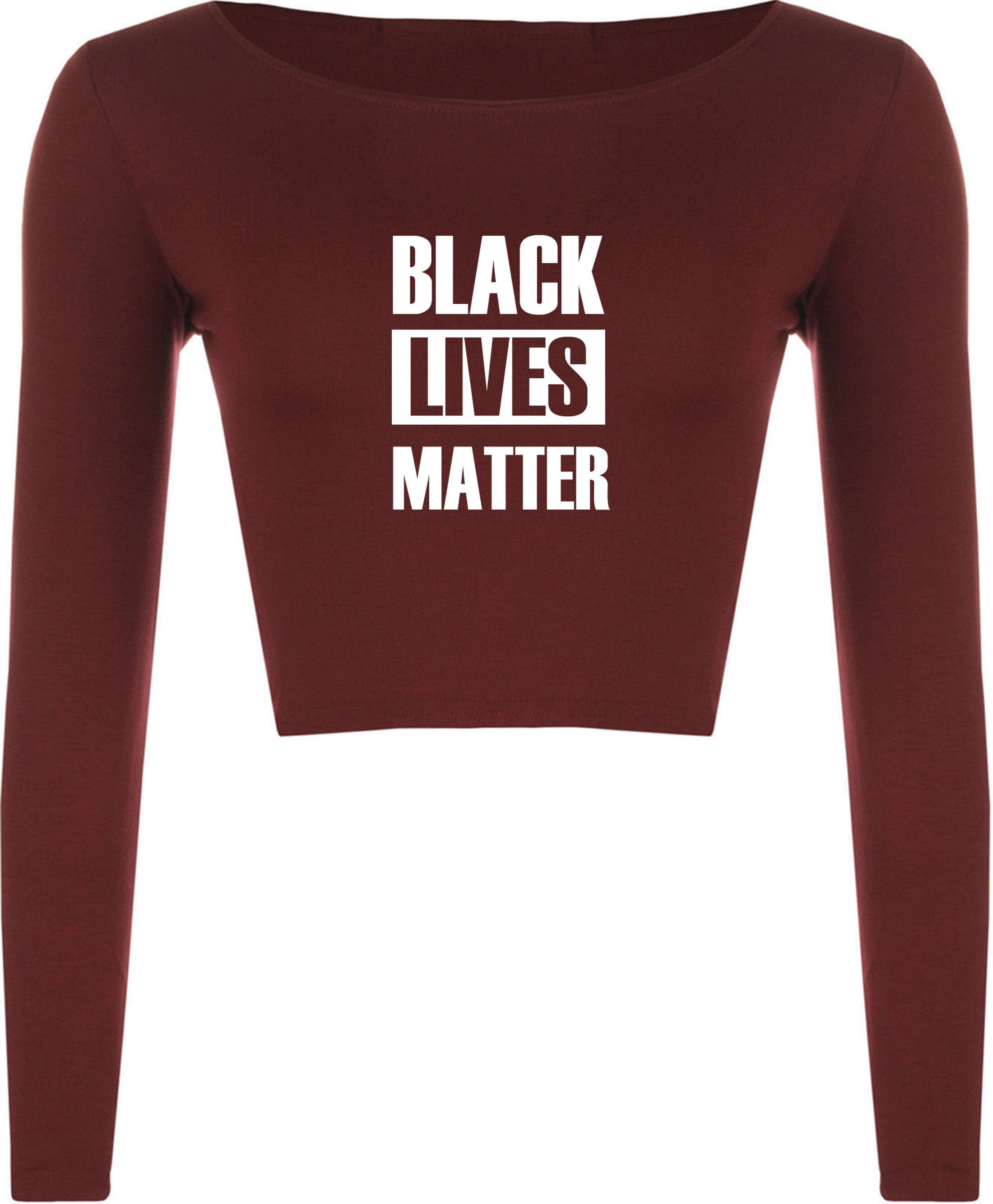 Black lives matter crop top crop-tops crop tops for adults support equality racial equality say no to discrimination racism ladies womens