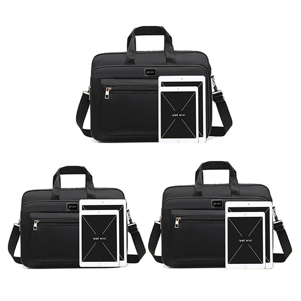 Men Shoulder Messenger Bag Waterproof Travel Business Work Laptop Bag Briefcase