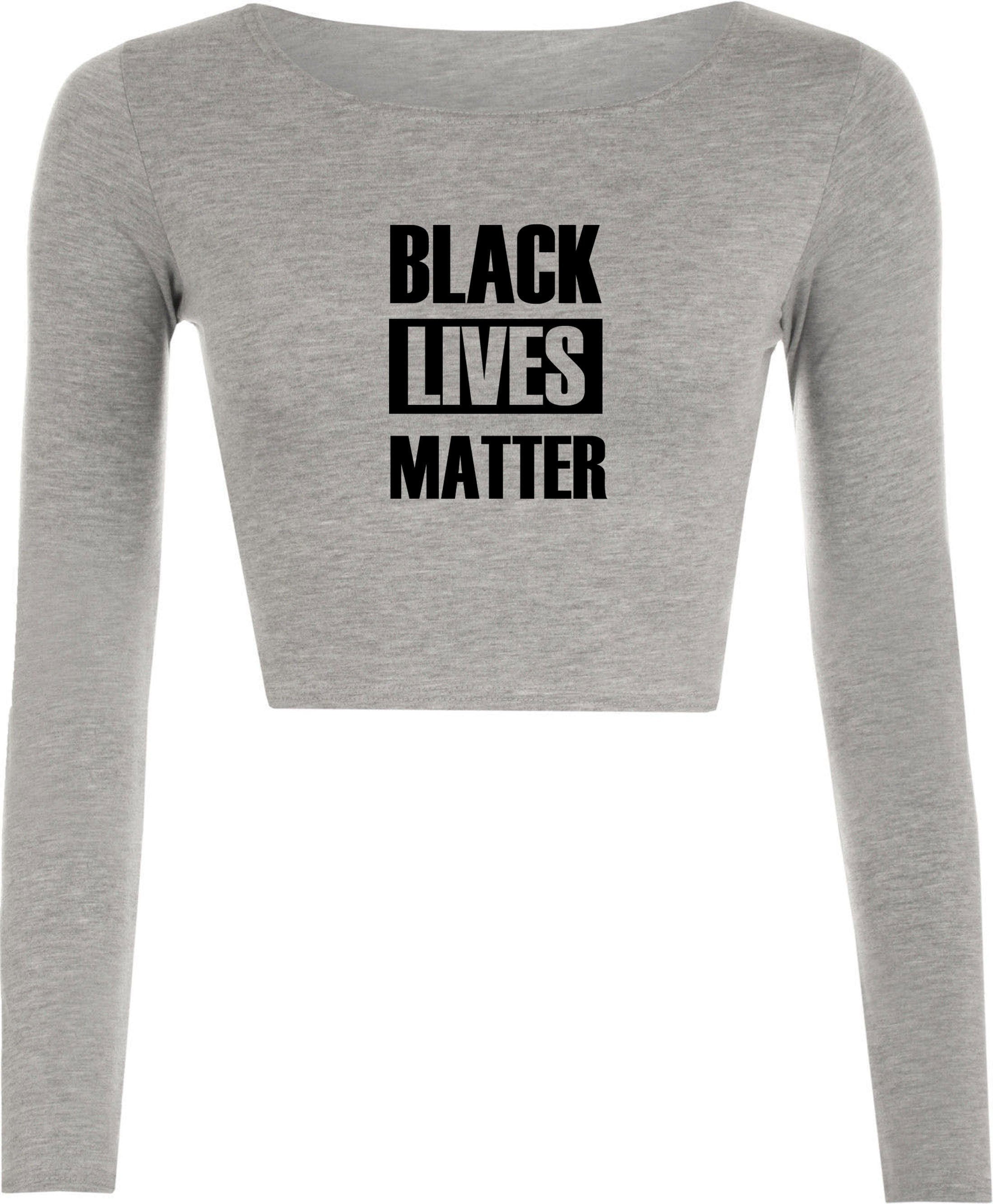 Black lives matter crop top crop-tops crop tops for adults support equality racial equality say no to discrimination racism ladies womens