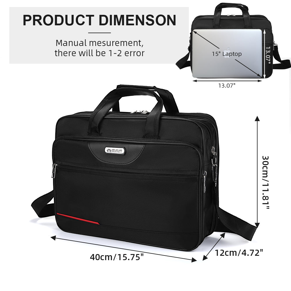 Men Briefcase Waterproof Padded Laptop Work Case Business Travel Shoulder Bag