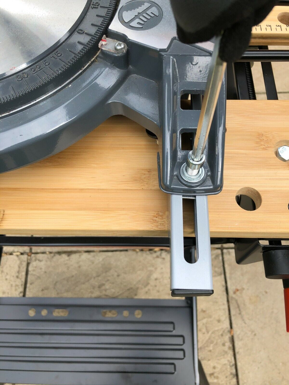 Work Bench Portable Clamps for mounting Power tools onto Workmate by Benchclaw