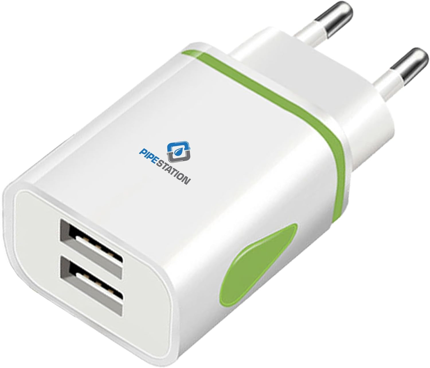 European USB Plug Adapter - European USB Charger Plug with 2 USB Ports - European Plug Adapter - Continental EU Travel Adapter - EU USB Plug Adaptor for Greece Turkey France Spain Italy