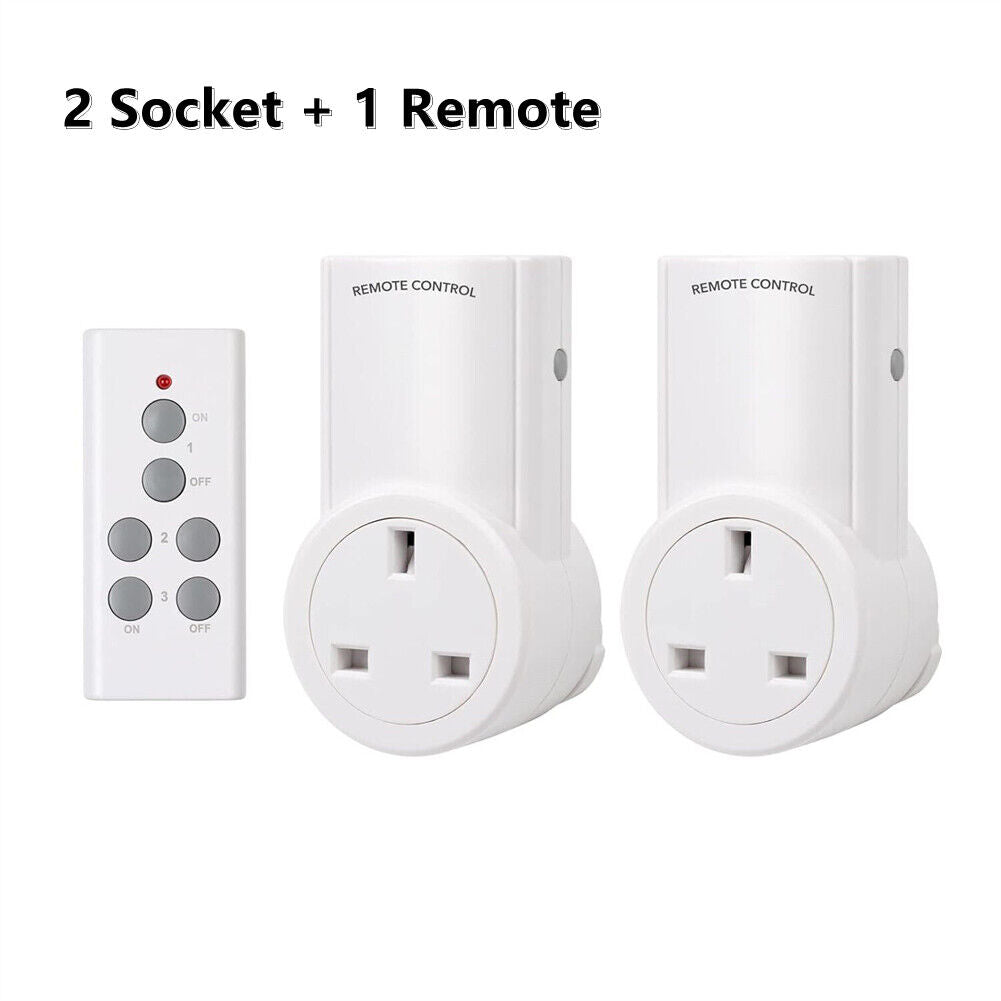 1-5 Remote Control Sockets Wireless Switch Home Mains Power Outlet Pack UK Plug