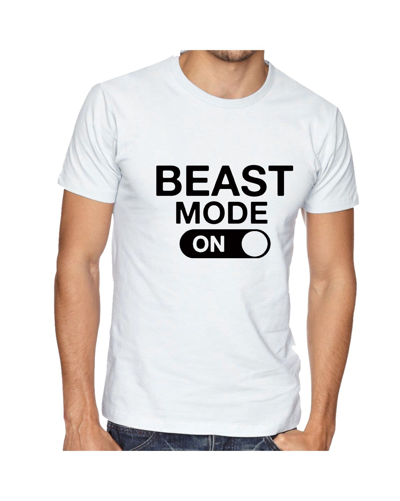 Beast mode on t shirt tshirt t-shirt tee shirt mens funny gym no pain no gain cardio training muscle motivation mma boxing top