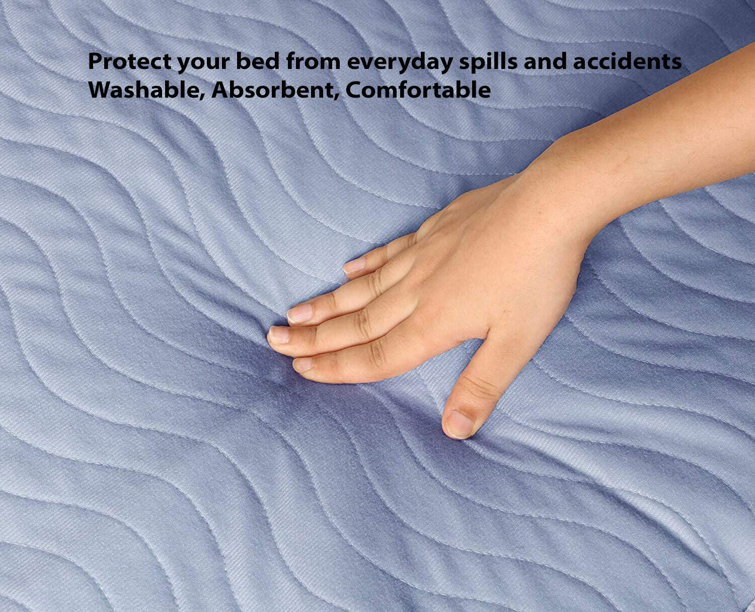 ComfortCare Eco Blue, Washable, Incontinence Pad/Waterproof Mattress Protector