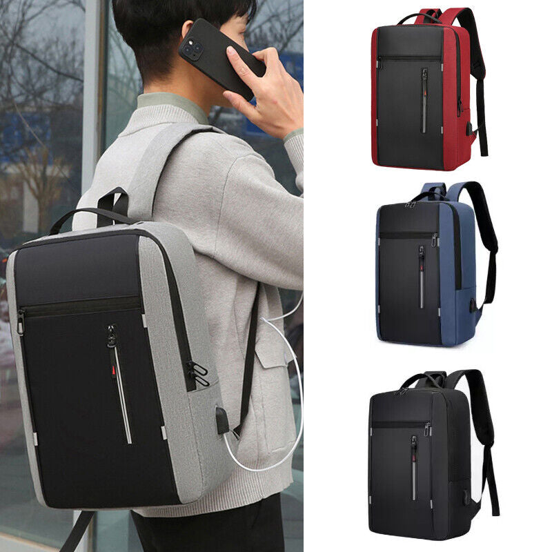 Large Backpack Waterproof Men Women Unisex Travel Laptop Bag USB School