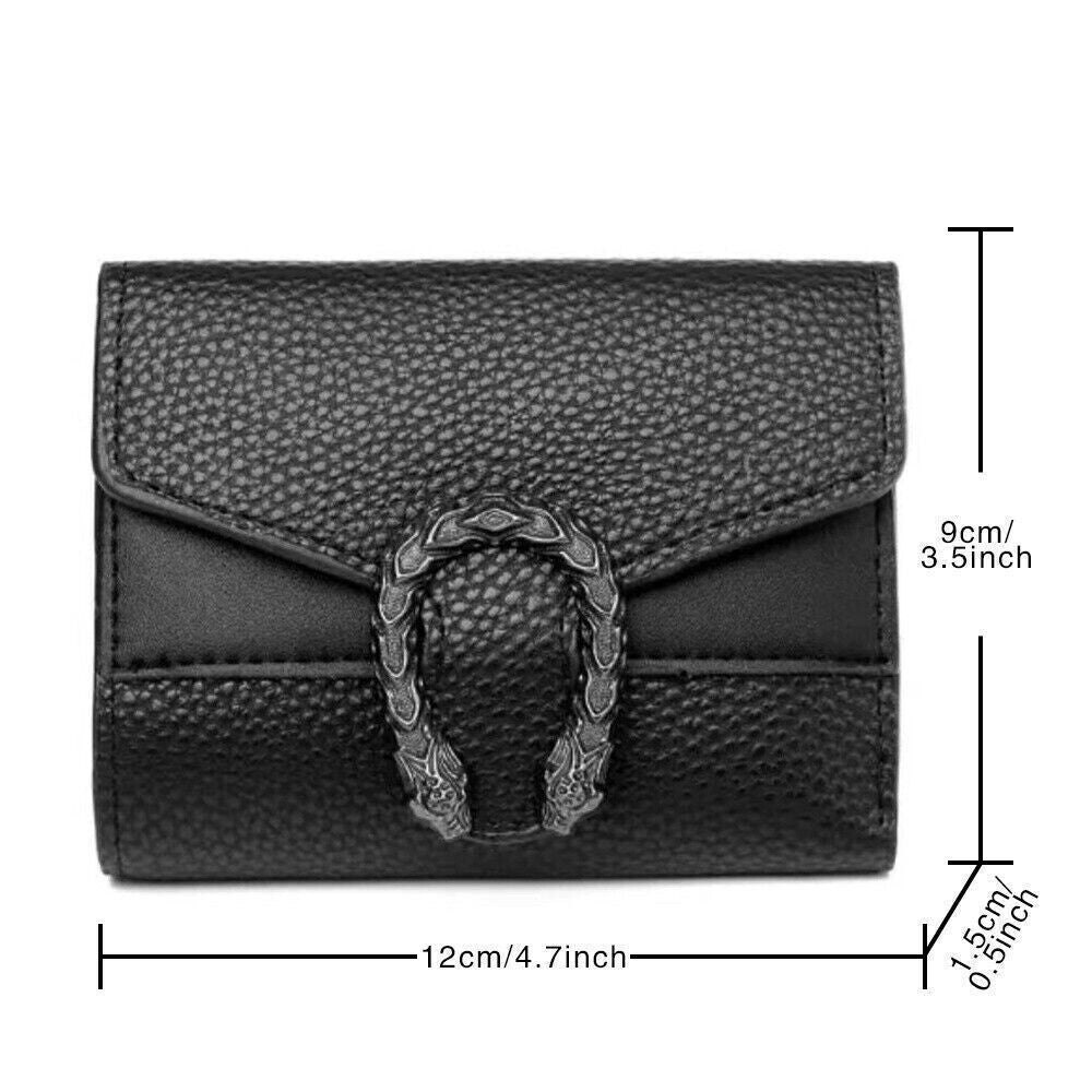 Women Short Small Money Purse Wallet Ladies Leather Folding Coin Card Holder UK