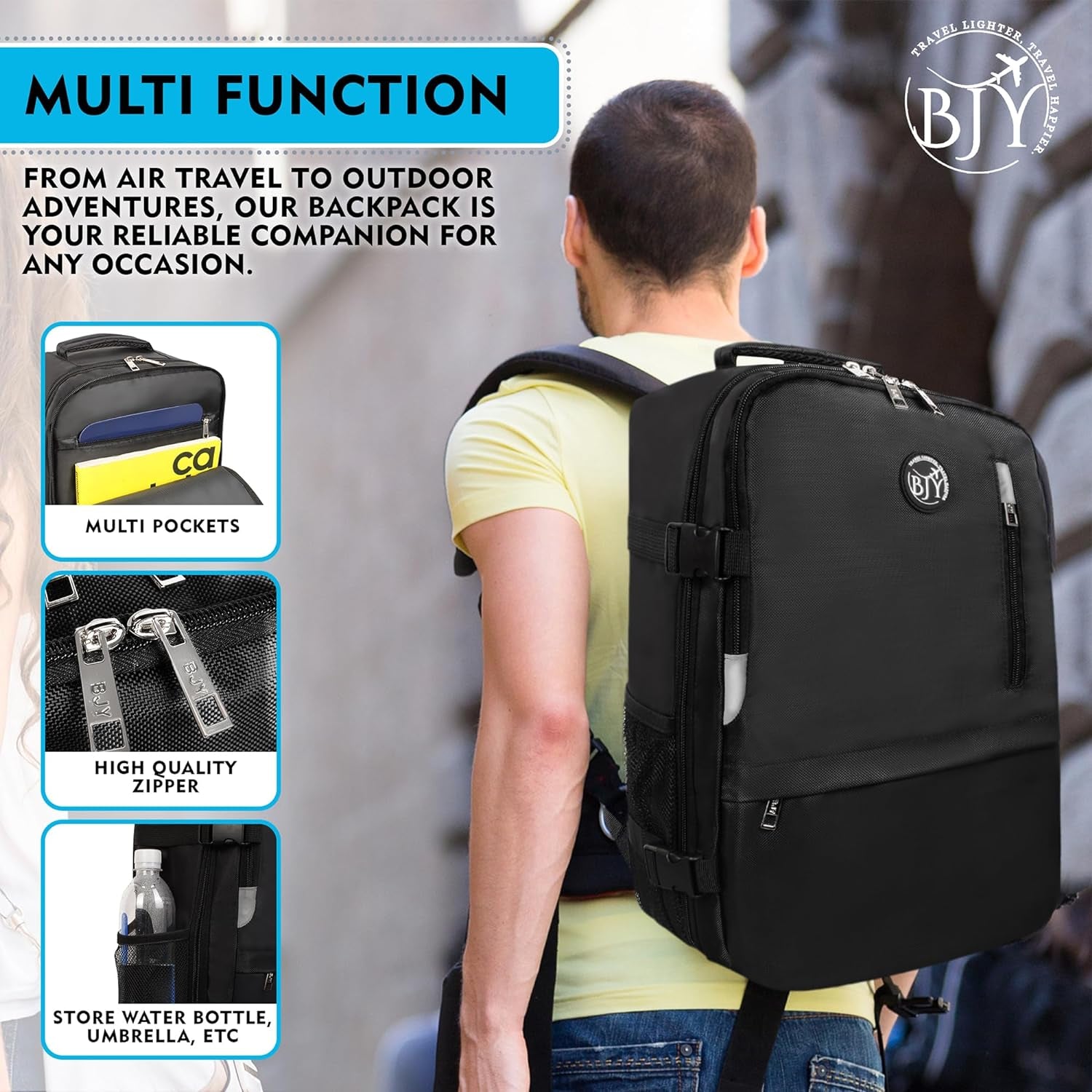 The Perfect Carry-On Hand Luggage Cabin Bag for Stress-Free Travel 20L, Black