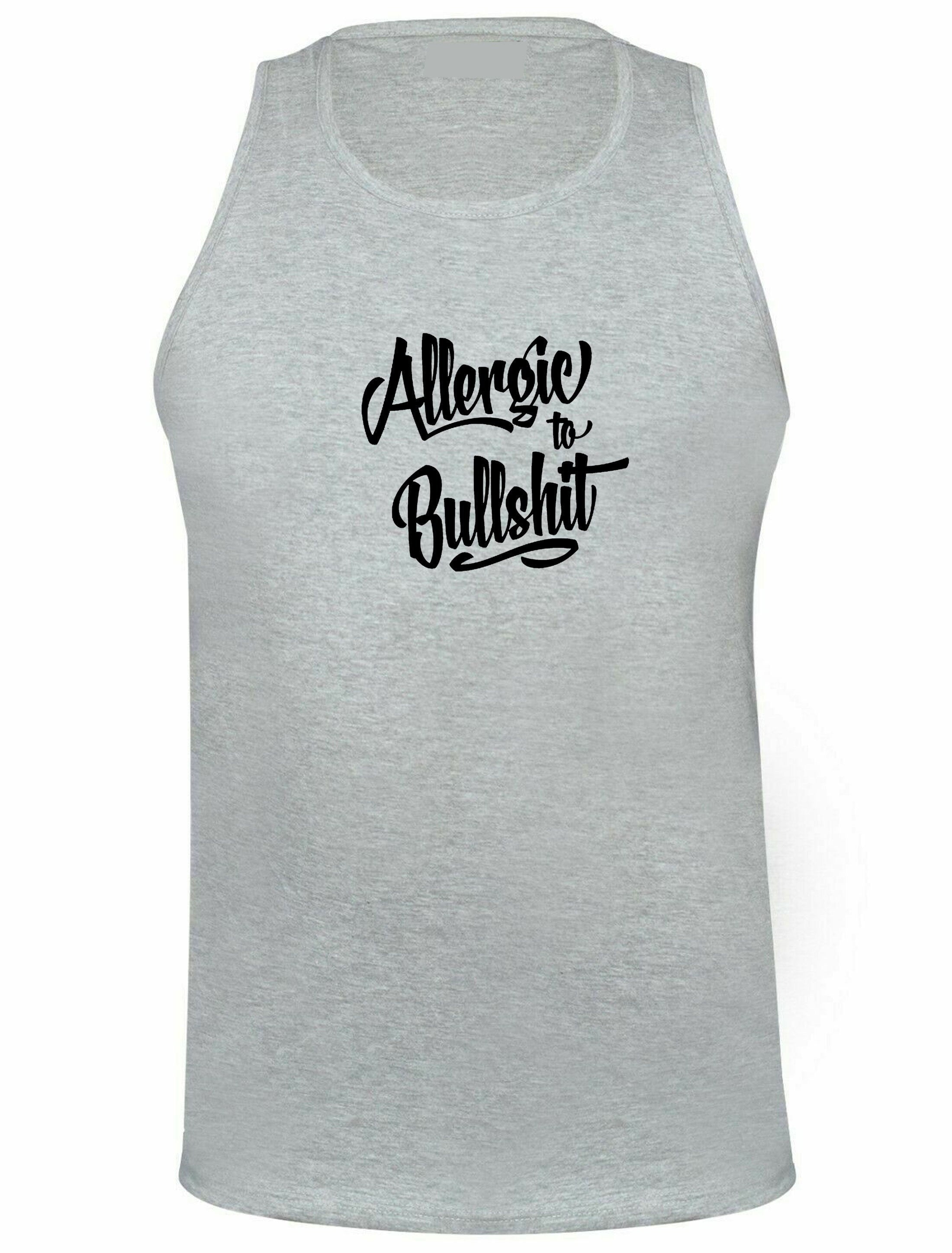 Allergic to bullshit vest vests gym workout exercise yoga street fashion urban cocaine high skate funny rude sarcastic womens unisex top