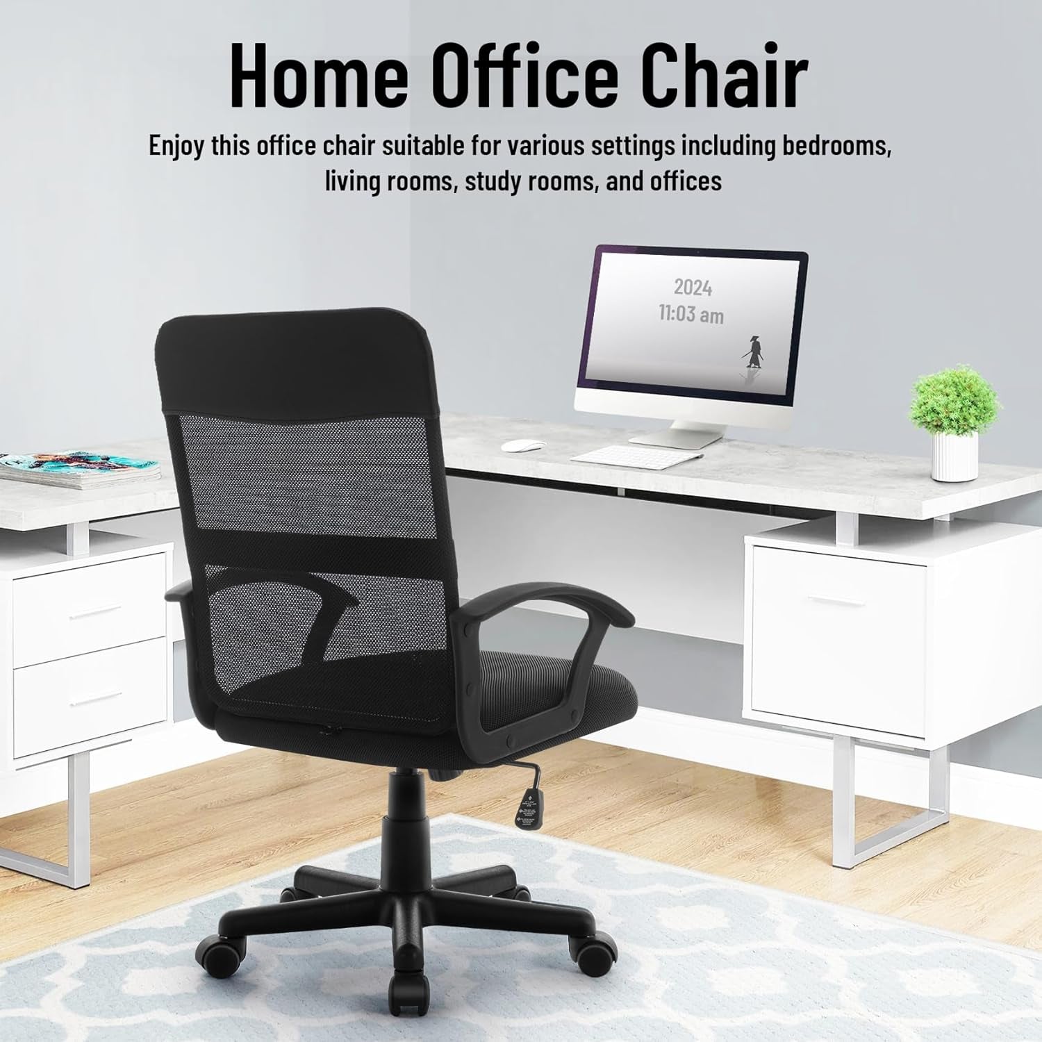 Office Chair Desk Chair Mesh Office Chair Height Adjustable Study Swivel Chair