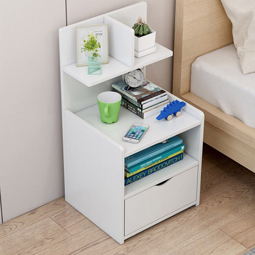 Modern Bedside Table Drawer Cabinet Bedroom Furniture Storage Nightstand UK