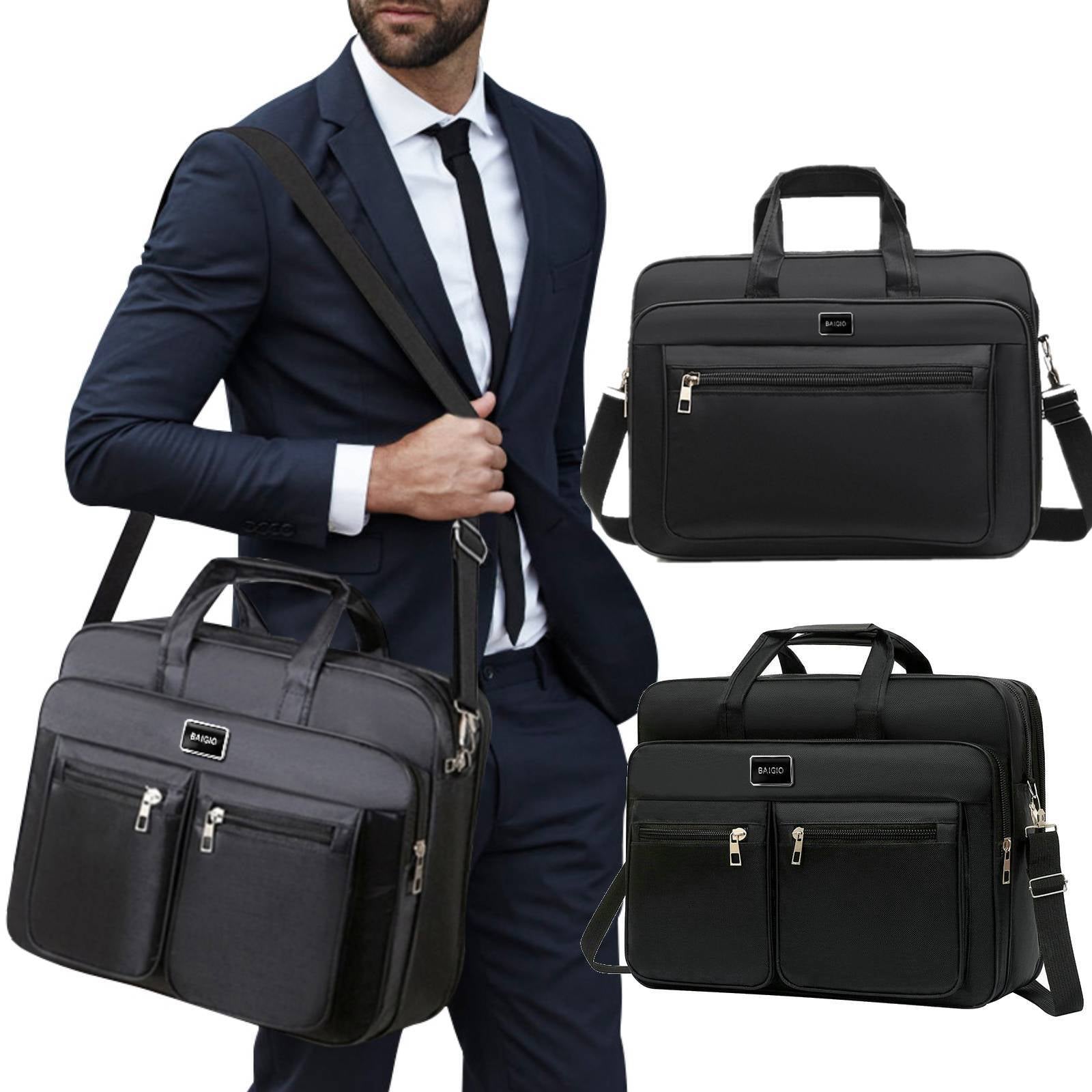 Men Shoulder Messenger Bag Waterproof Travel Business Work Laptop Bag Briefcase