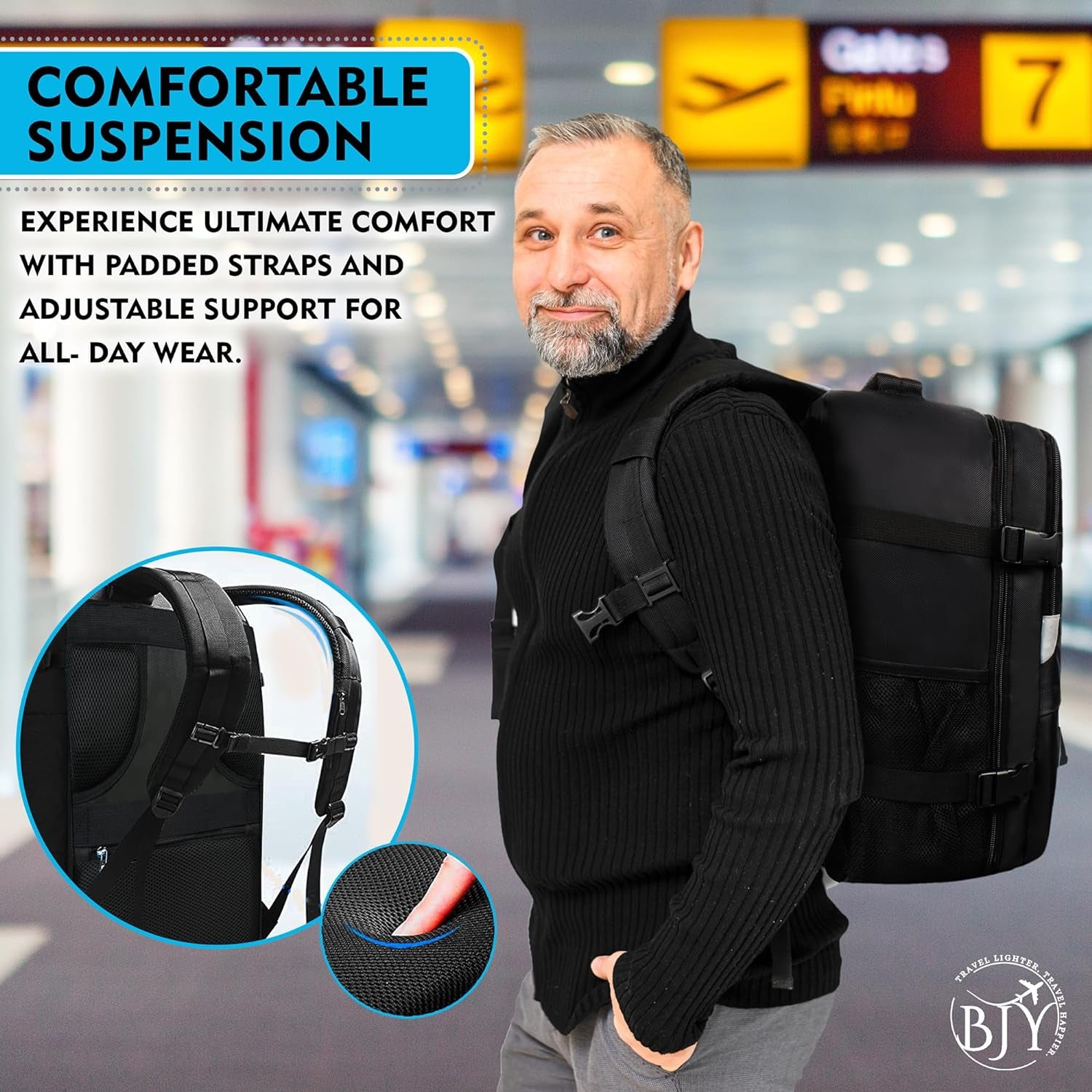 The Perfect Carry-On Hand Luggage Cabin Bag for Stress-Free Travel 20L, Black